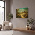 'Countryside With Fruits And Vegetables' By Momart Gold Metal Wall Art