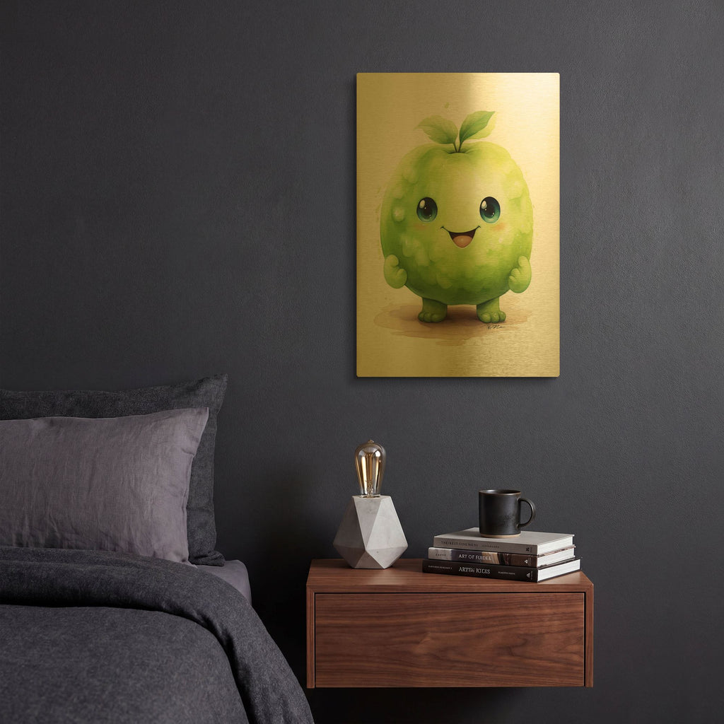 'Cut Fruit Monster 2' By Momart Gold Metal Wall Art