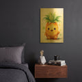 'Cut Fruit Monster 5' By Momart Gold Metal Wall Art