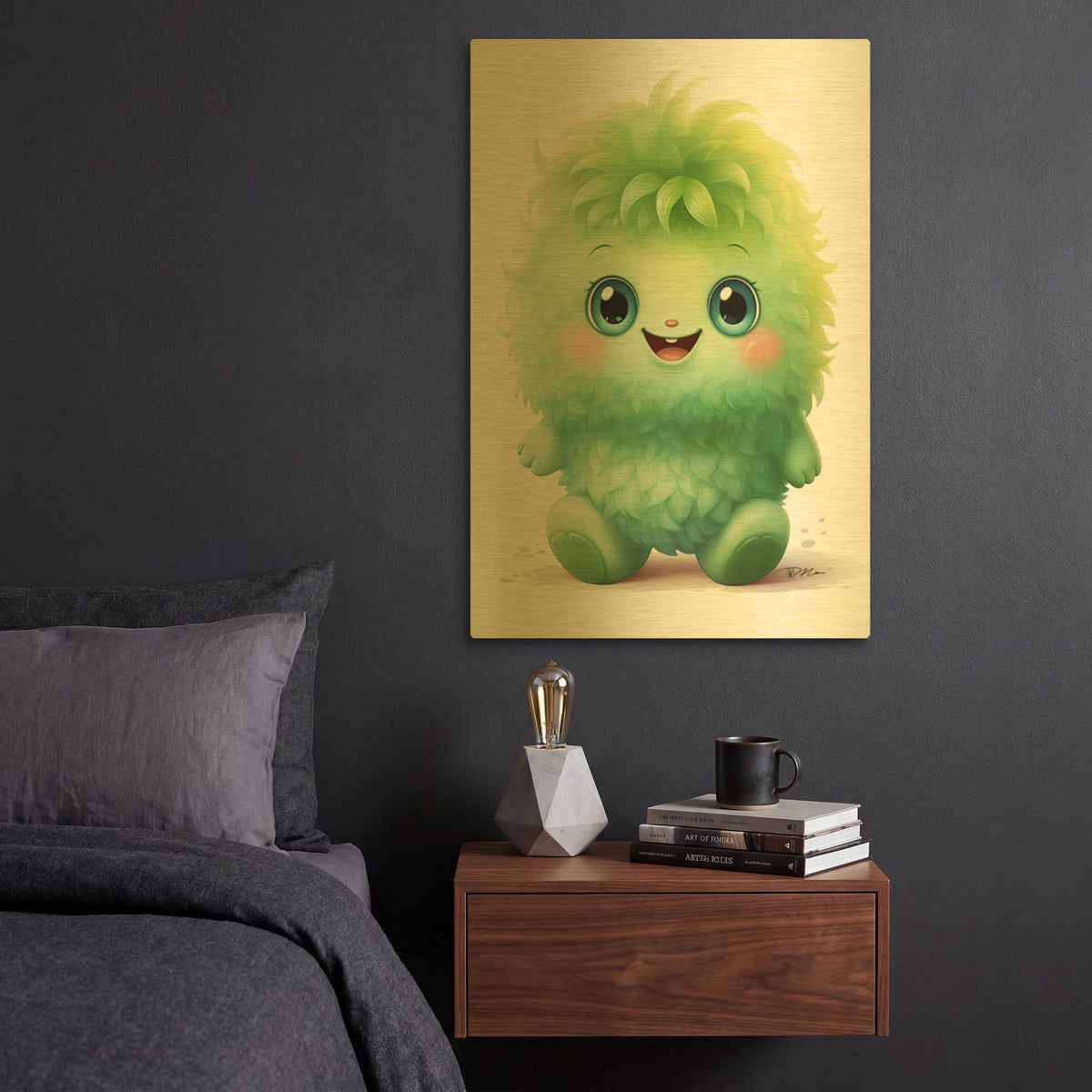 'Cut Fruit Monster 8' By Momart Gold Metal Wall Art