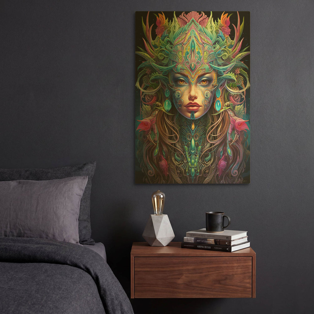 'DMT Art 1' By Momart Gold Metal Wall Art