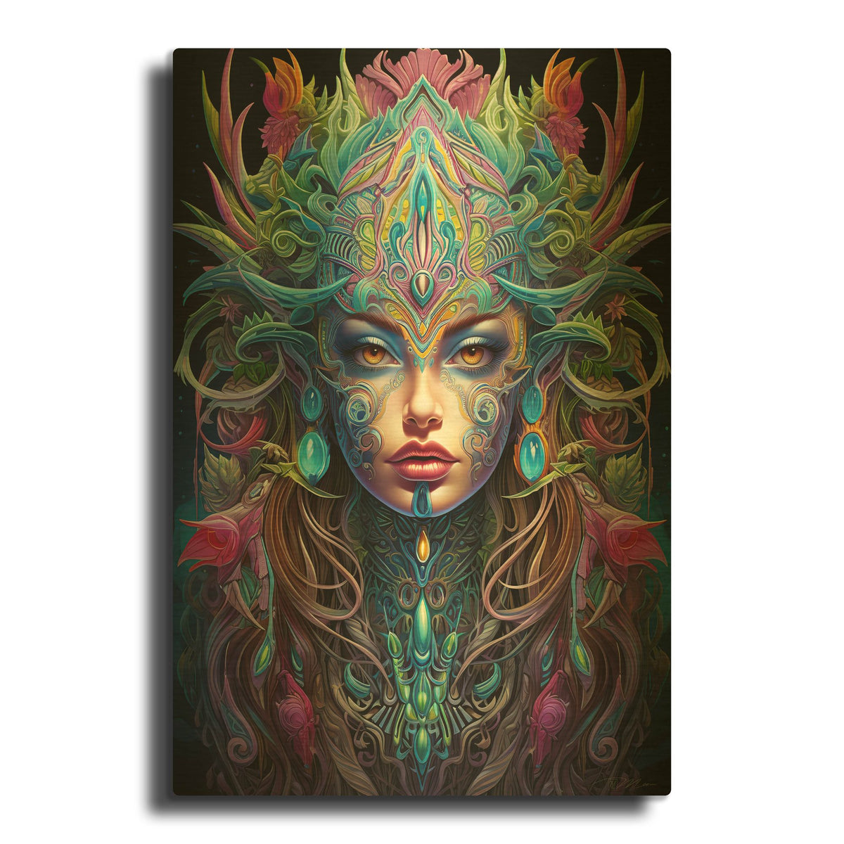 'DMT Art 1' By Momart Gold Metal Wall Art