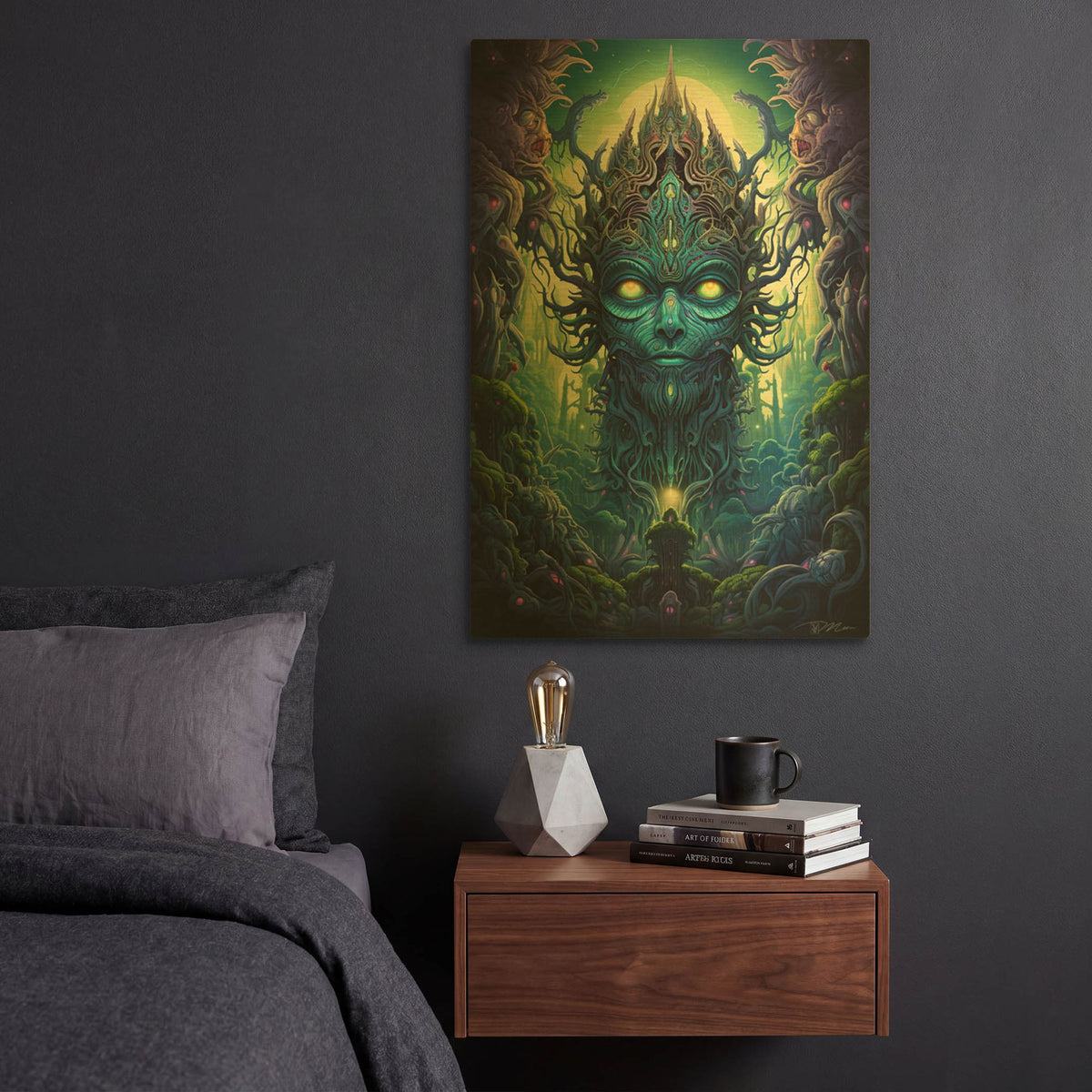 'DMT Art 3' By Momart Gold Metal Wall Art