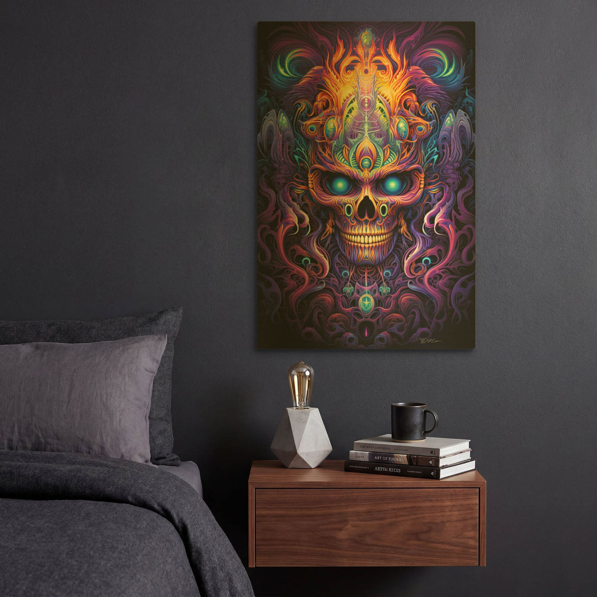'DMT Art 4' By Momart Gold Metal Wall Art
