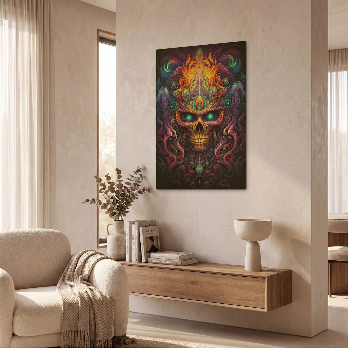 'DMT Art 4' By Momart Gold Metal Wall Art