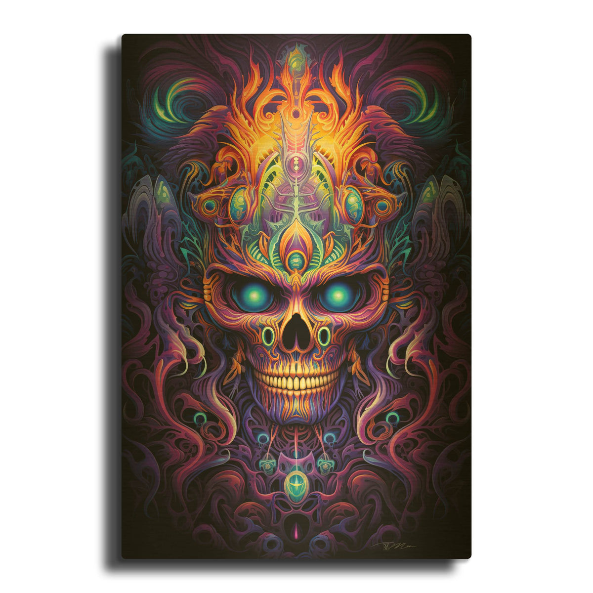 'DMT Art 4' By Momart Gold Metal Wall Art