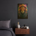 'DMT Art Lion 2' By Momart Gold Metal Wall Art