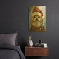 'Dog Like Santa Claus, You’re Sure To Have Been Good' By Momart Gold Metal Wall Art