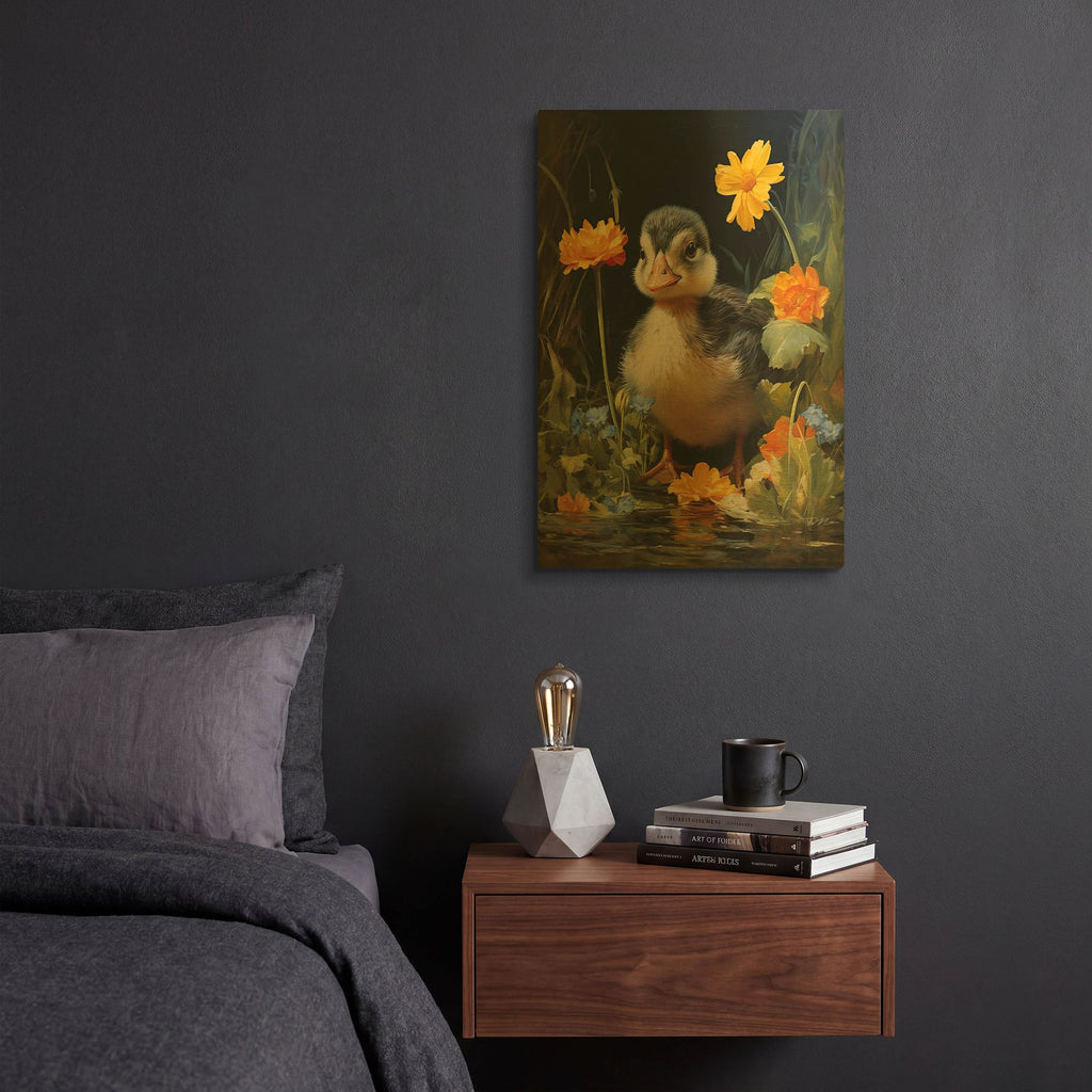 'Duckling' By Momart Gold Metal Wall Art