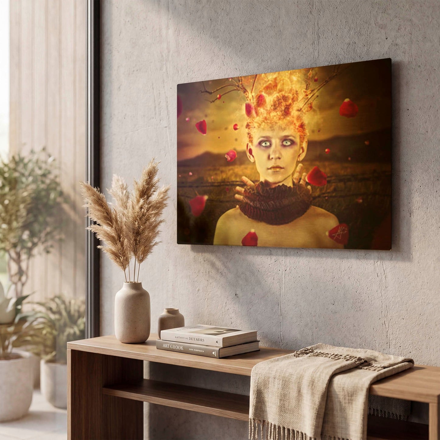 'Enjoy The Silence' By Mario Sanchez Nevado Gold Metal Wall Art