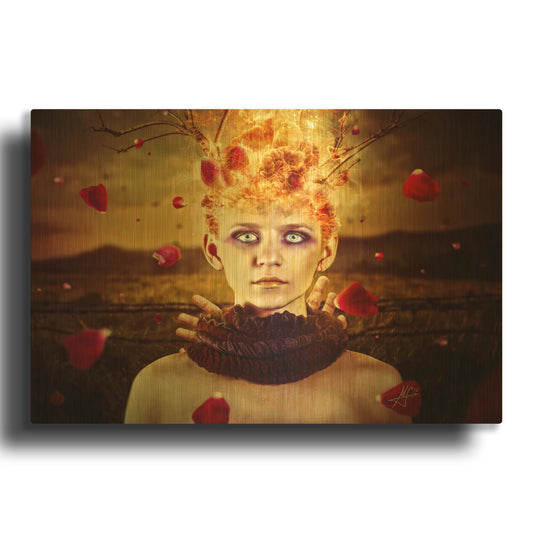 'Enjoy The Silence' By Mario Sanchez Nevado Gold Metal Wall Art