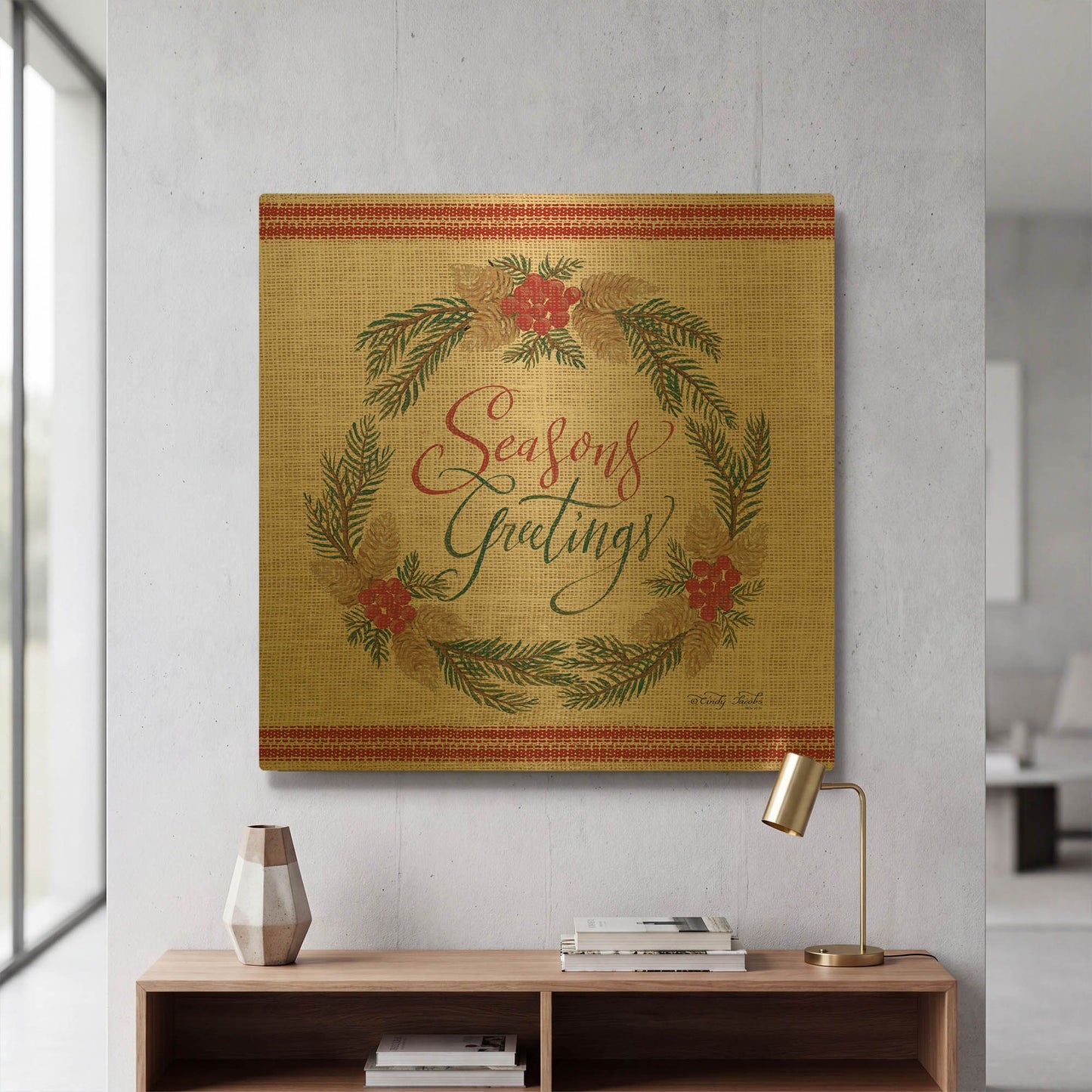 'Family is Love' By Cindy Jacobs Gold Metal Wall Art