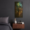 'Enchanted Castle 2' By Momart Gold Metal Wall Art