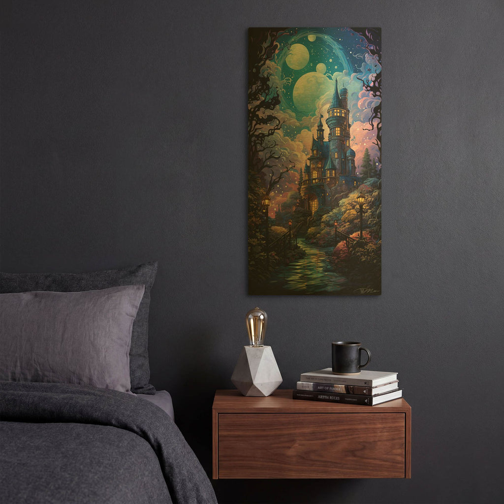 'Enchanted Castle 3' By Momart Gold Metal Wall Art