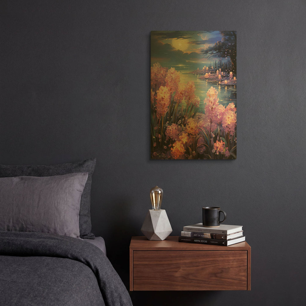 'Ethereal Hyacinth 1' By Momart Gold Metal Wall Art