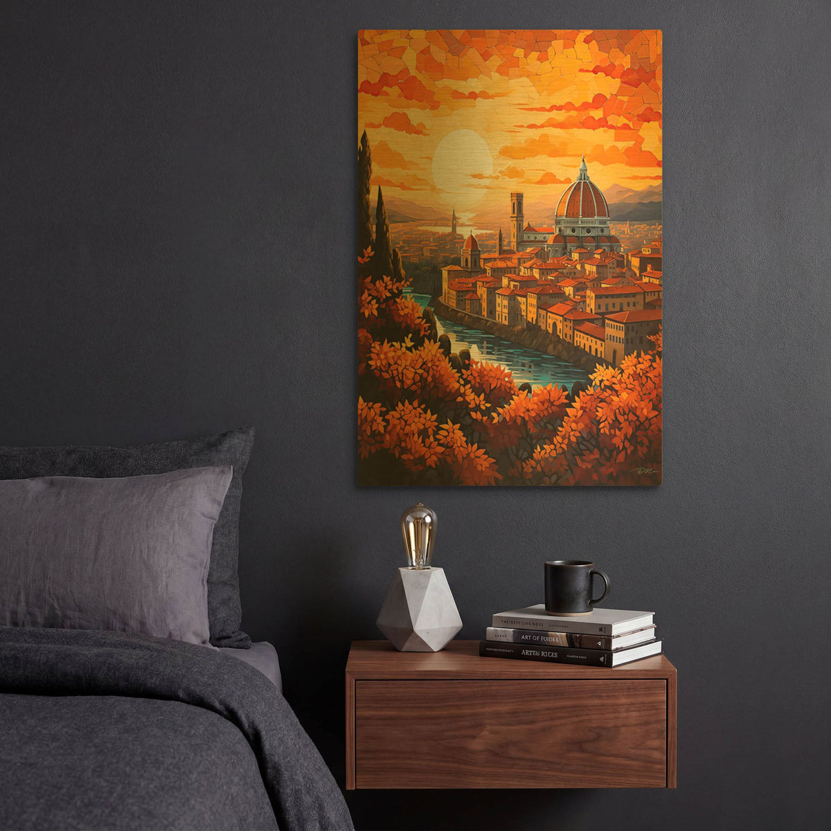 'Firenze' By Momart Gold Metal Wall Art