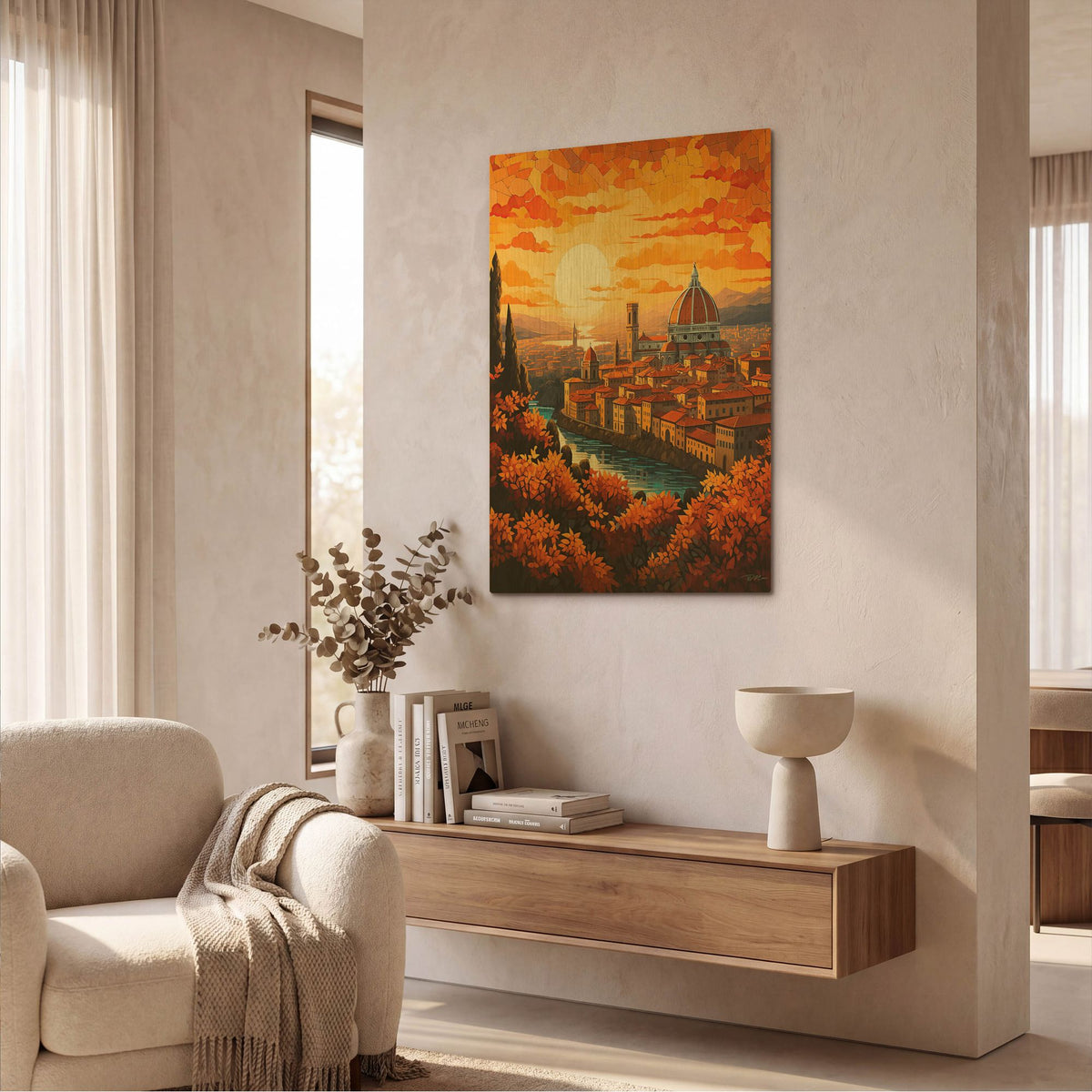 'Firenze' By Momart Gold Metal Wall Art