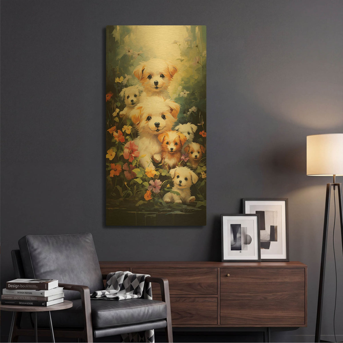 'Friends 1' By Momart Gold Metal Wall Art