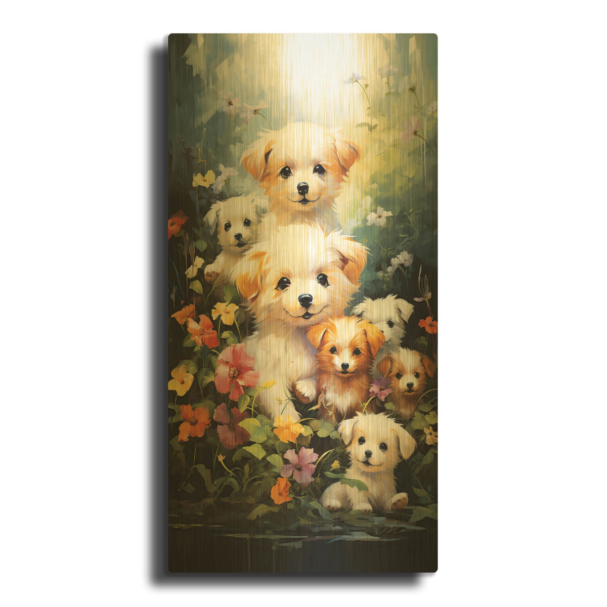 'Friends 1' By Momart Gold Metal Wall Art