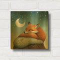 'Goodnight Fox' By Momart Gold Metal Wall Art