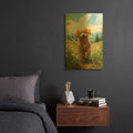 'Happy Puppy 2' By Momart Gold Metal Wall Art