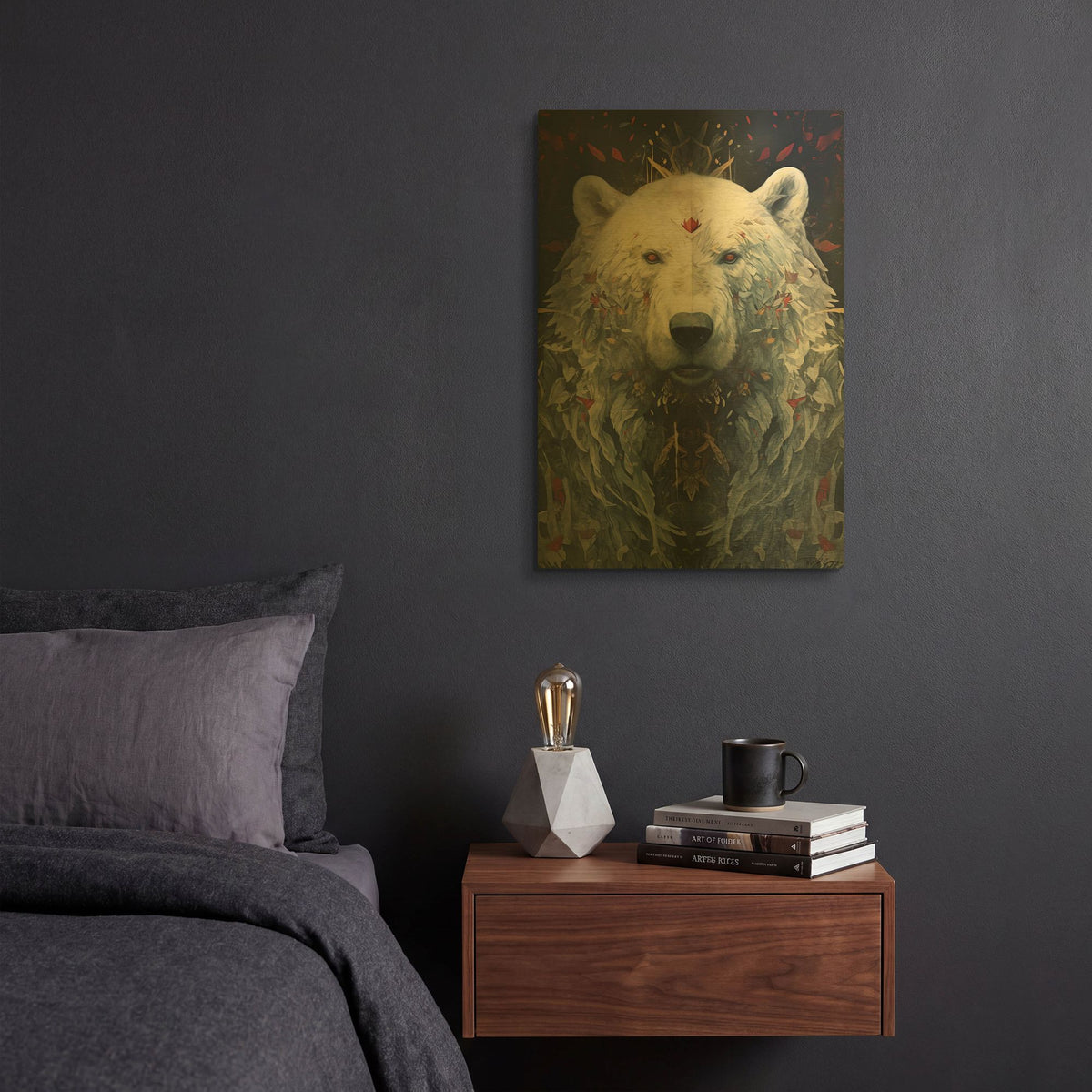 'Ice Spirit' By Momart Gold Metal Wall Art