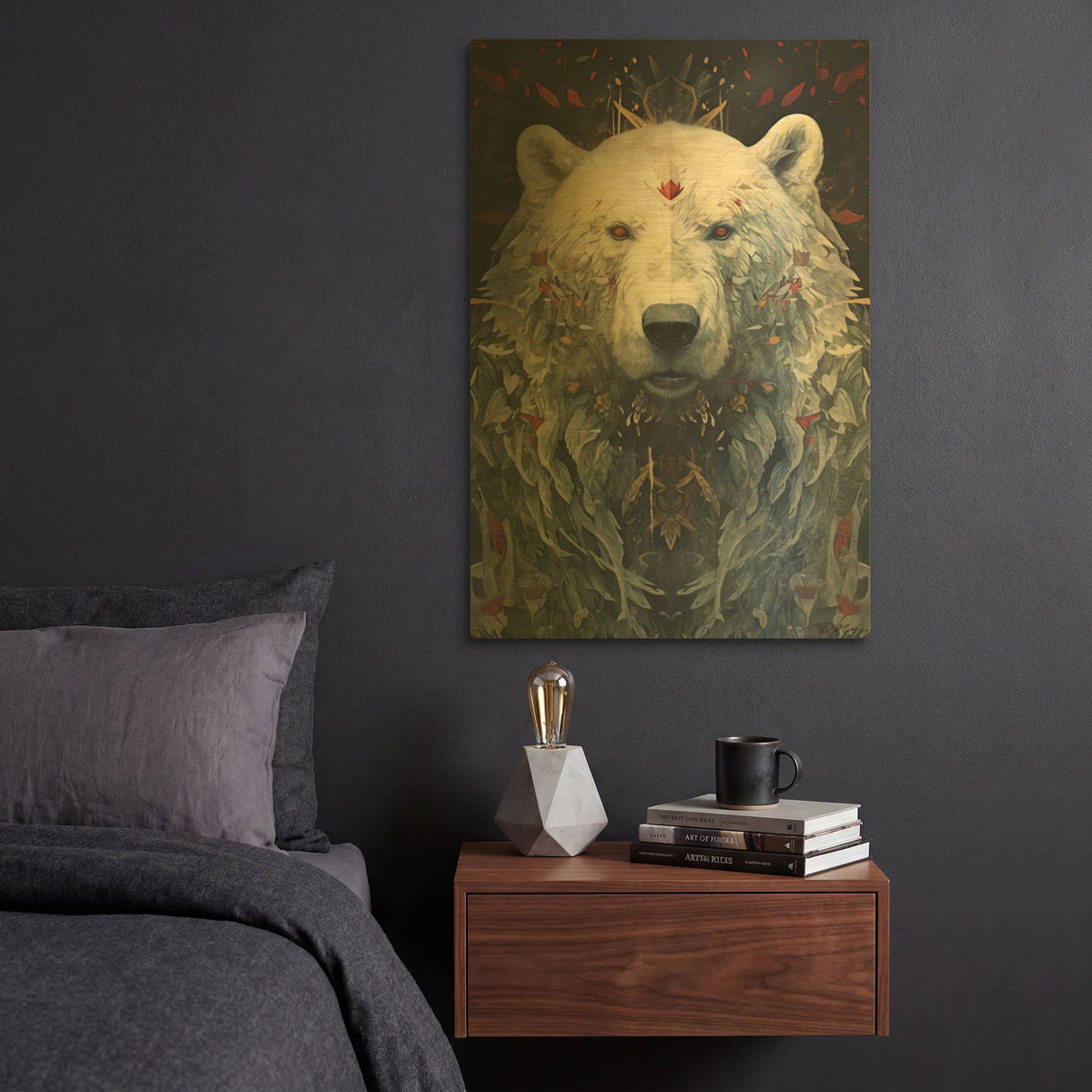 'Ice Spirit' By Momart Gold Metal Wall Art