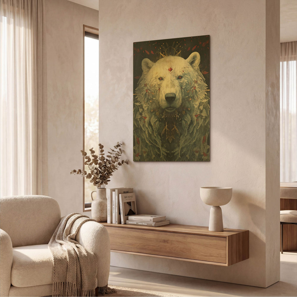 'Ice Spirit' By Momart Gold Metal Wall Art