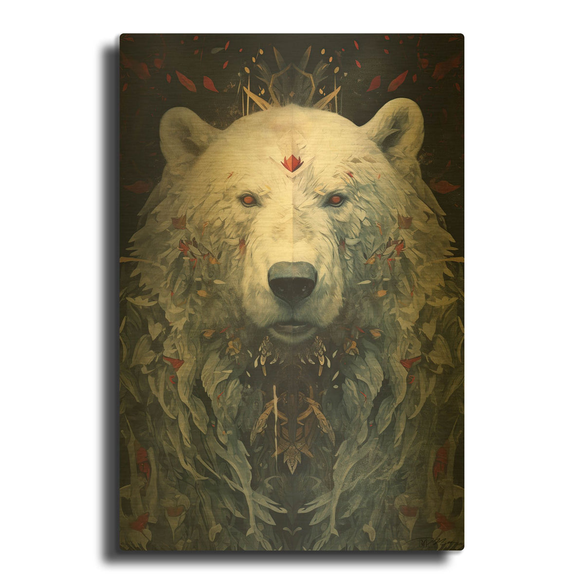'Ice Spirit' By Momart Gold Metal Wall Art