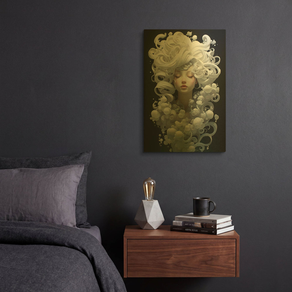 'Light And Dark 2' By Momart Gold Metal Wall Art