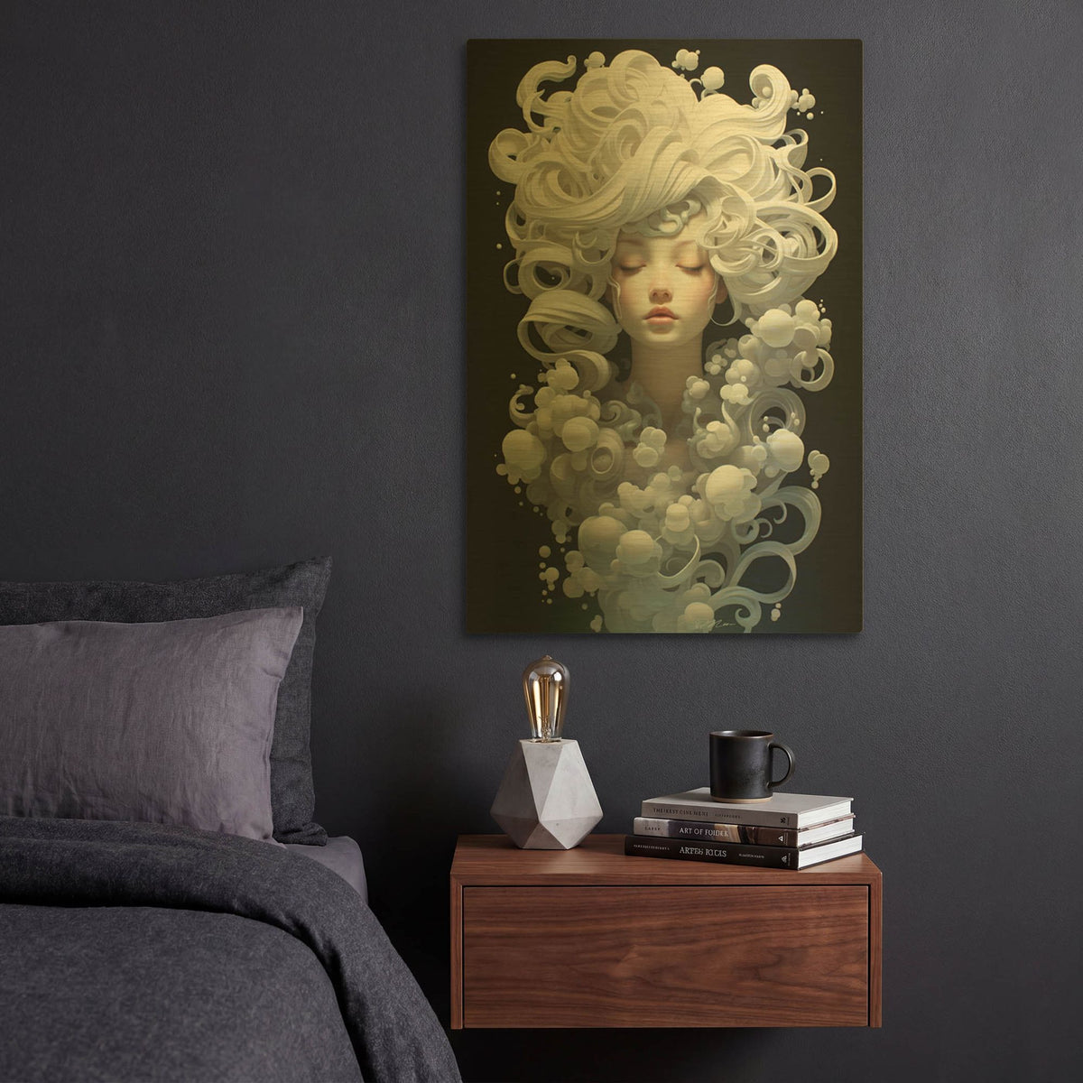 'Light And Dark 2' By Momart Gold Metal Wall Art