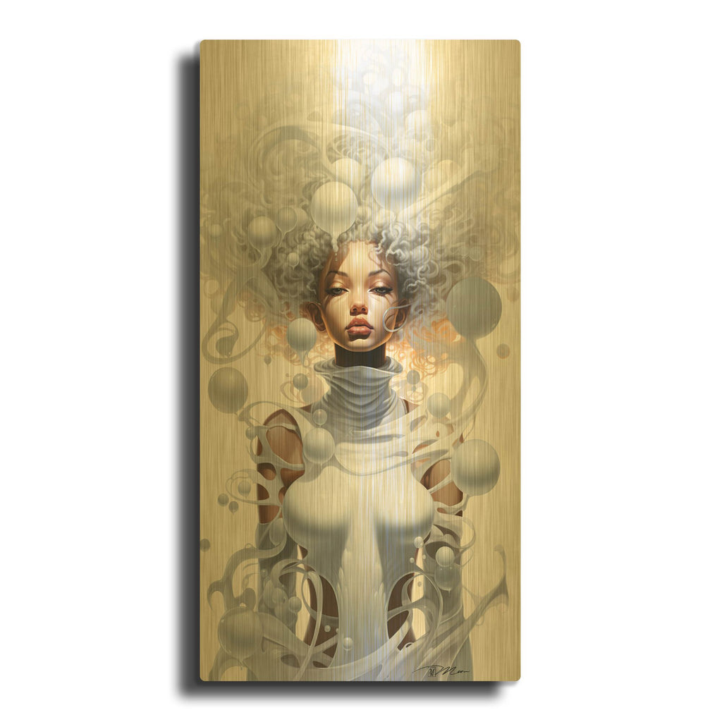'Light And Dark 4' By Momart Gold Metal Wall Art
