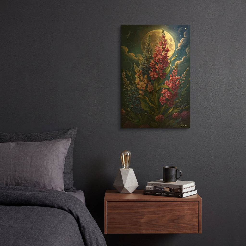 'Lunar Snaptastic Pink And Blue 1' By Momart Gold Metal Wall Art