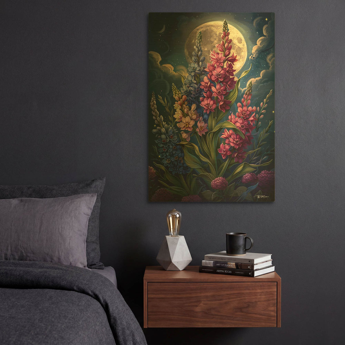 'Lunar Snaptastic Pink And Blue 1' By Momart Gold Metal Wall Art