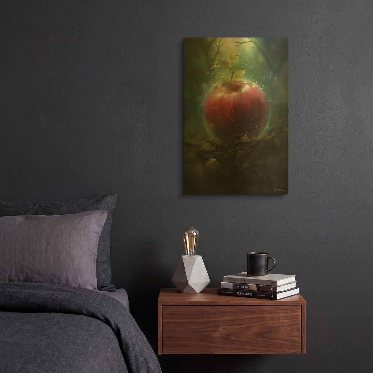 'Magical Apple Fantastic 6' By Momart Gold Metal Wall Art