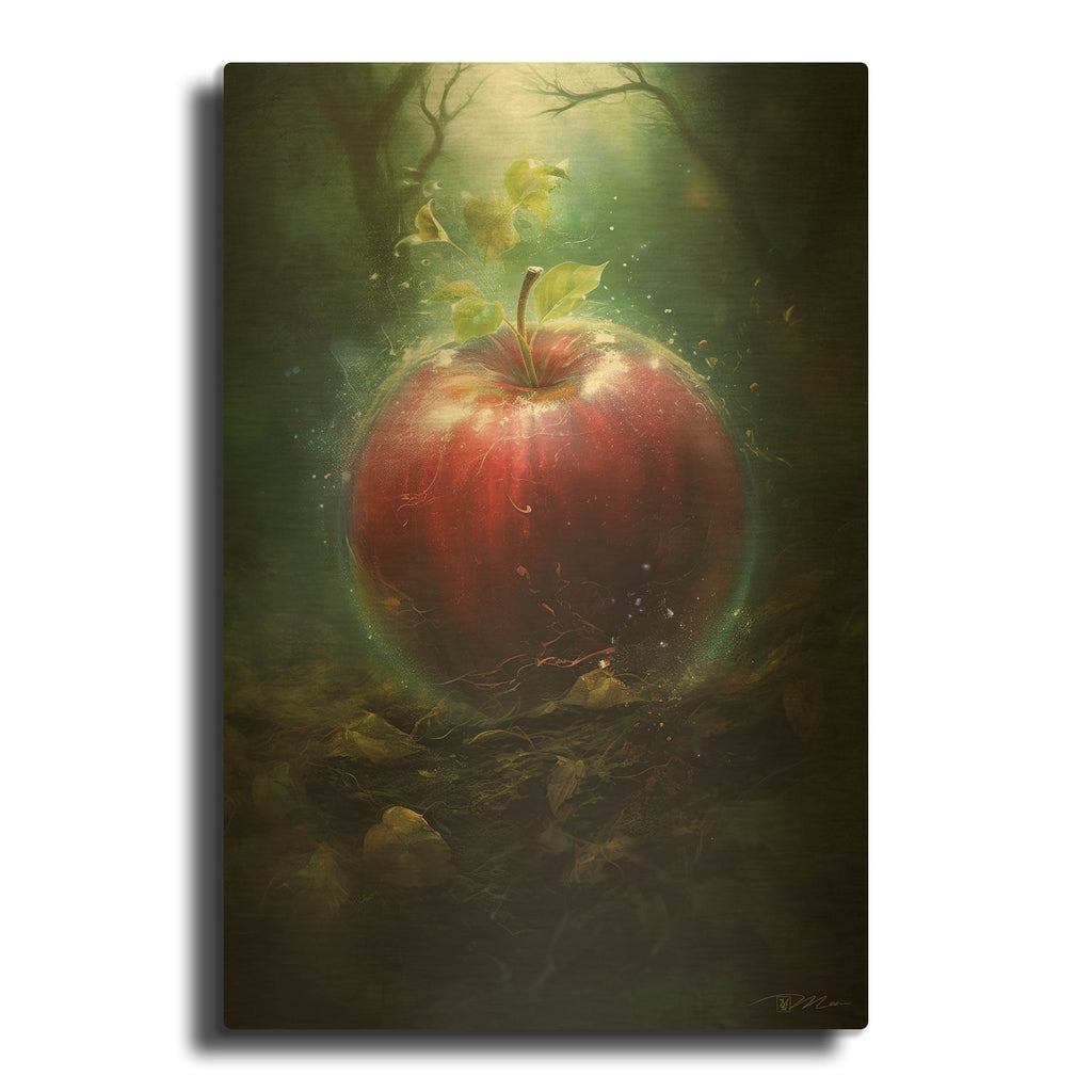 'Magical Apple Fantastic 6' By Momart Gold Metal Wall Art