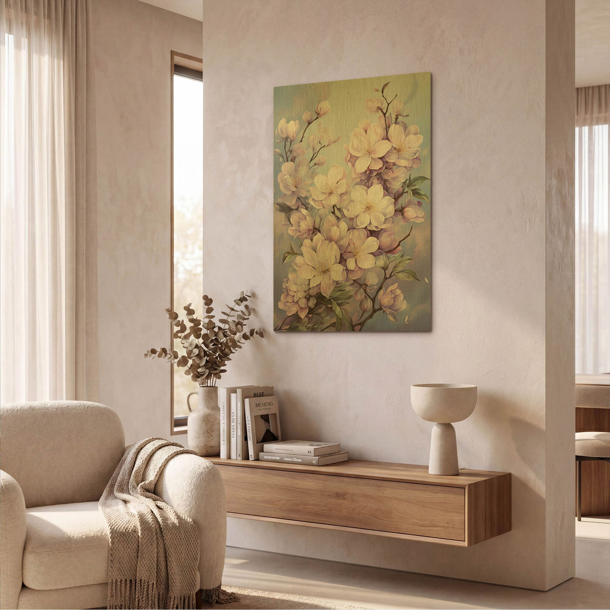 'Moon Of Lilac 3' By Momart Gold Metal Wall Art