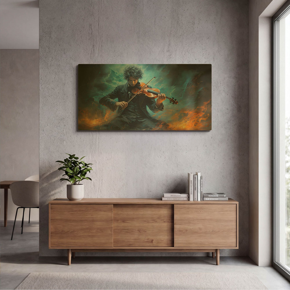 'Nicolo Paganini The Violinist Of The Devil' By Momart Gold Metal Wall Art