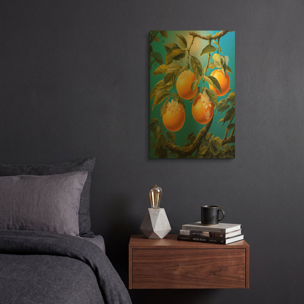 'Orange' By Momart Gold Metal Wall Art
