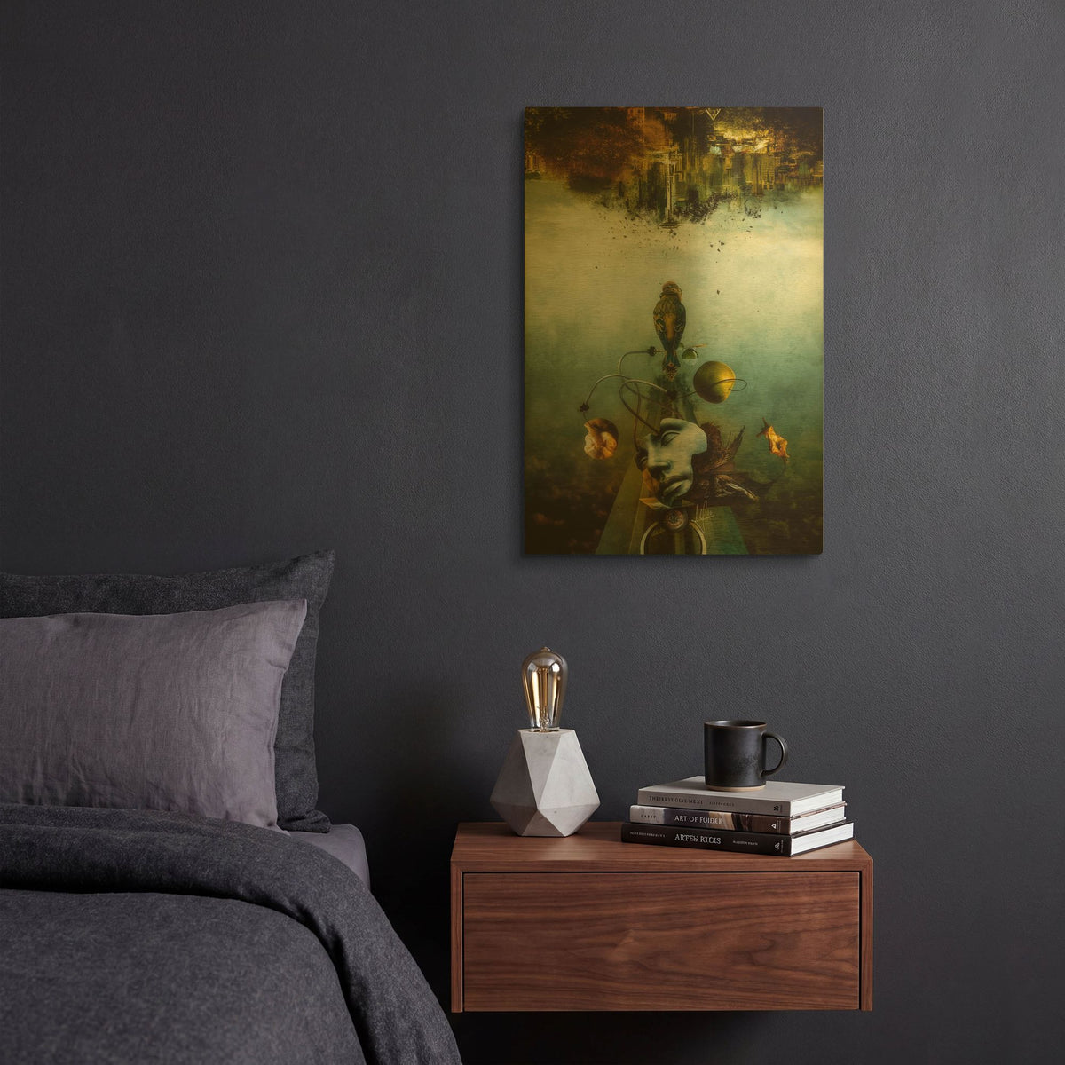 'Ephemeral Architecture' By Mario Sanchez Nevado Gold Metal Wall Art