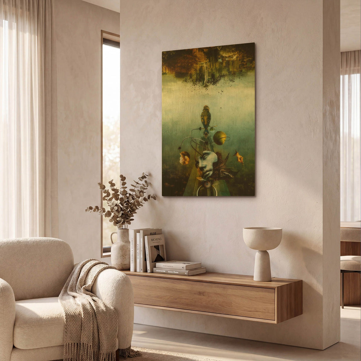 'Ephemeral Architecture' By Mario Sanchez Nevado Gold Metal Wall Art