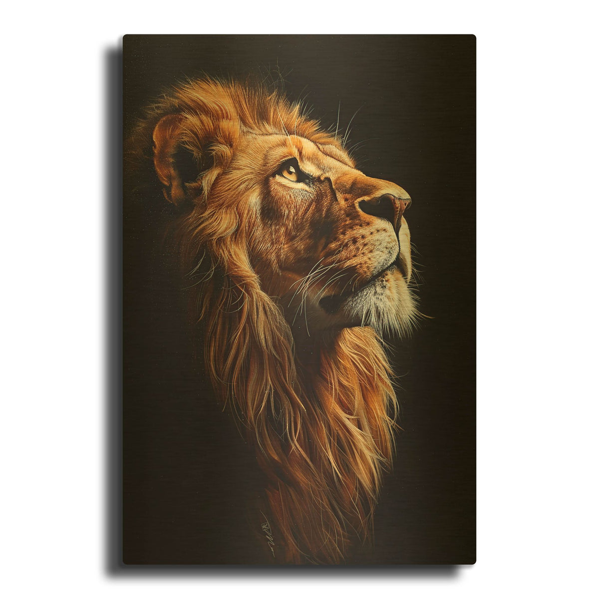 'Portrait Of The King' By Momart Gold Metal Wall Art