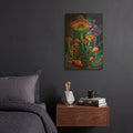'Psychedelic Mushrooms' By Momart Gold Metal Wall Art