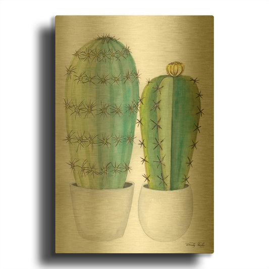 'Cactus Love' By Cindy Jacobs Gold Metal Wall Art