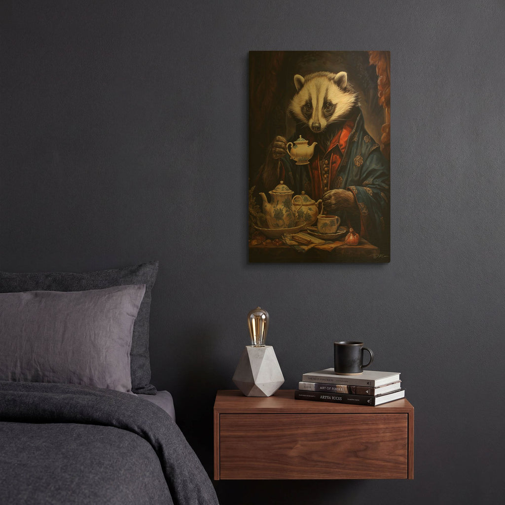 'Rate Per Hour Of Tea' By Momart Gold Metal Wall Art