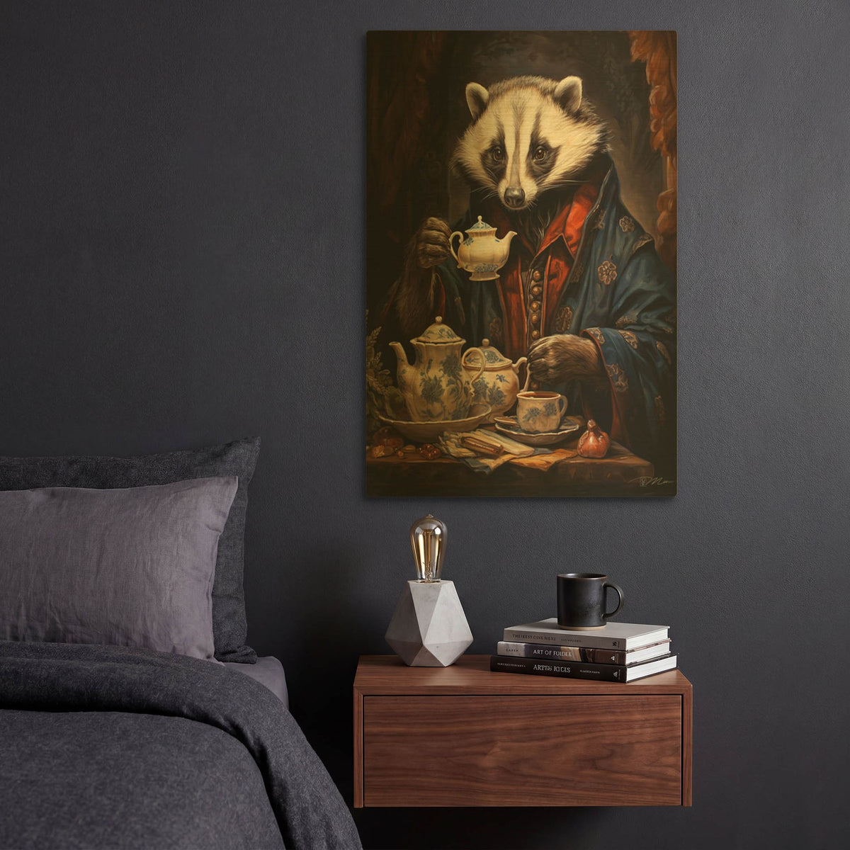 'Rate Per Hour Of Tea' By Momart Gold Metal Wall Art