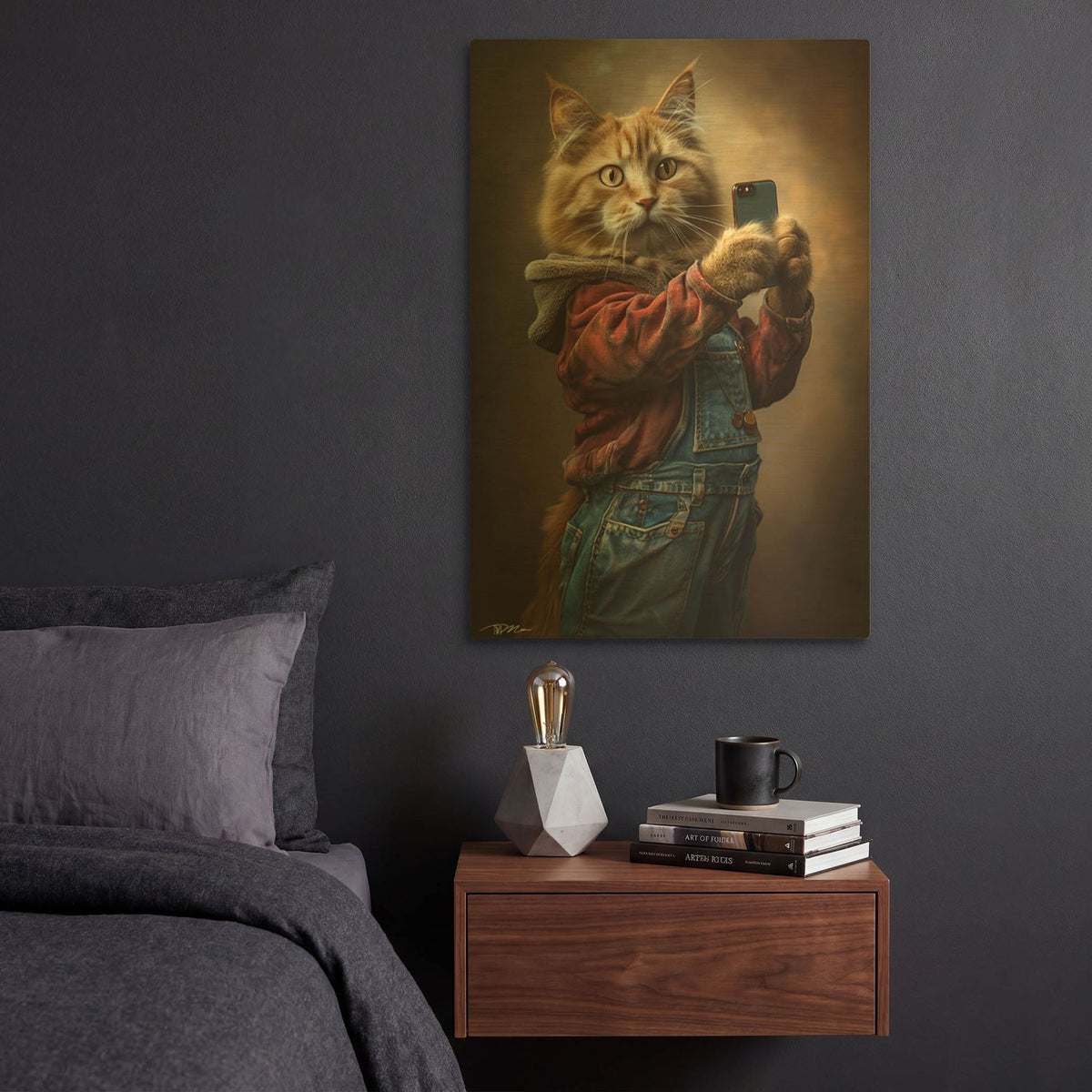 'Selfie' By Momart Gold Metal Wall Art