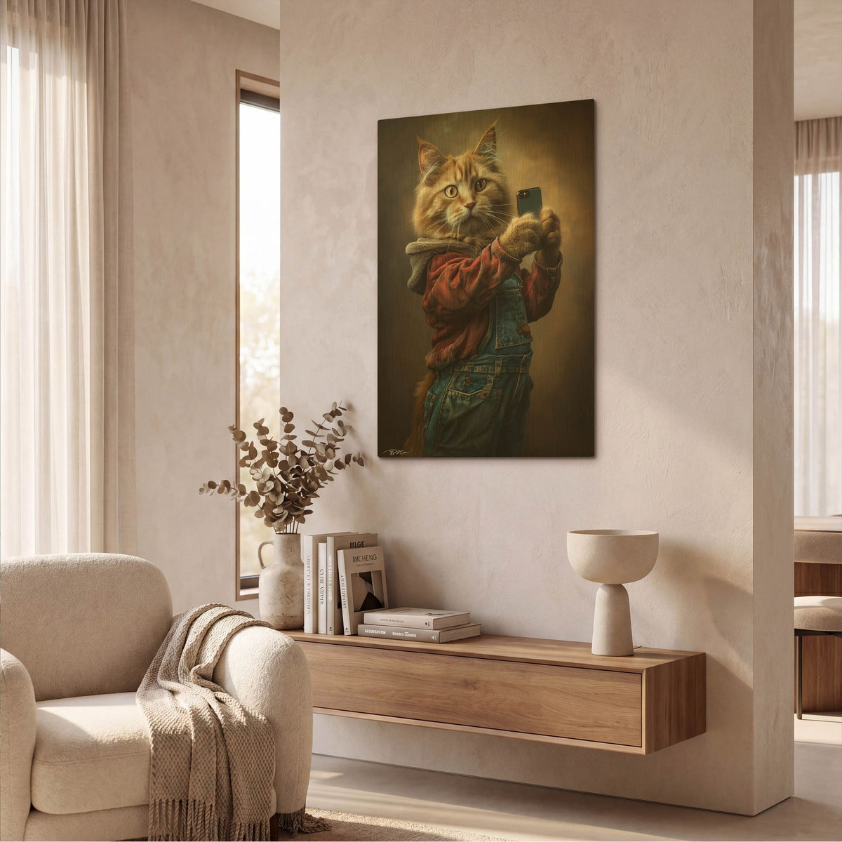 'Selfie' By Momart Gold Metal Wall Art