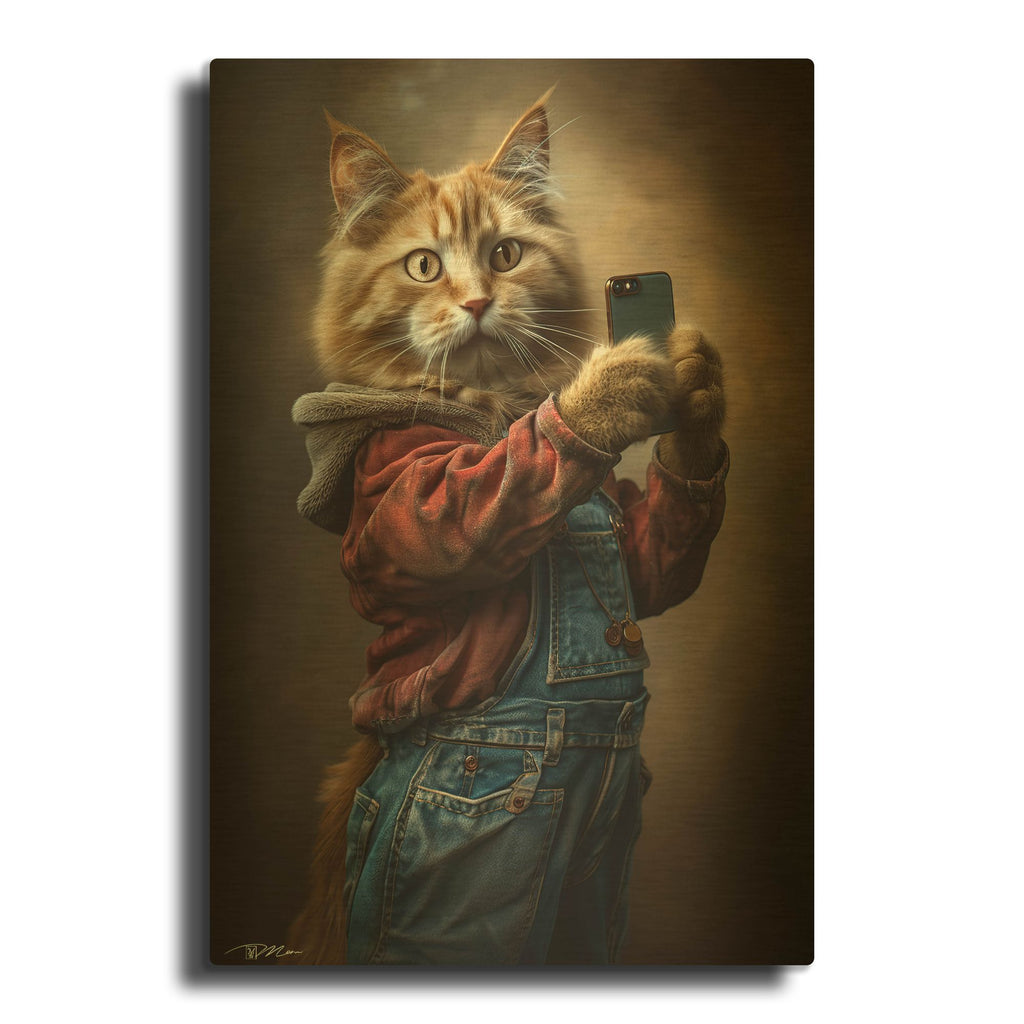 'Selfie' By Momart Gold Metal Wall Art