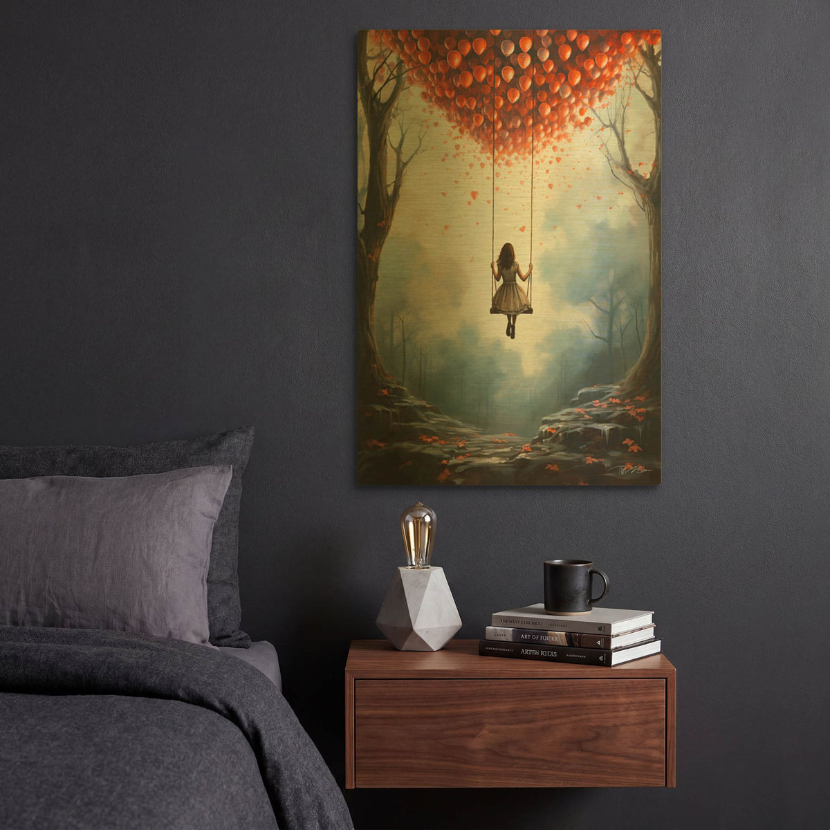 'Swing' By Momart Gold Metal Wall Art